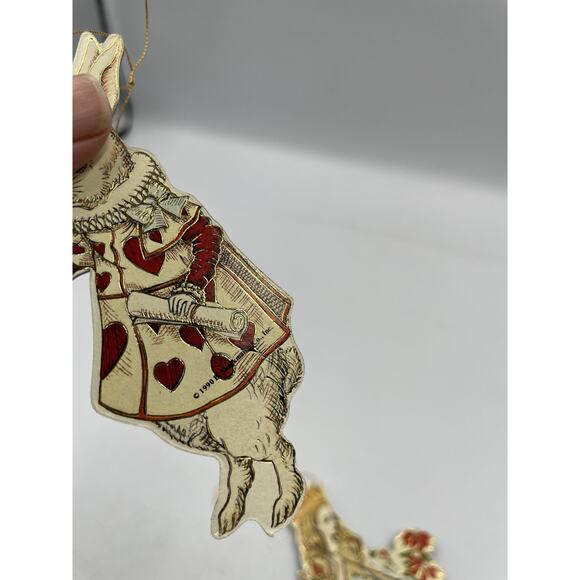 Vintage B. Shackman & Merrimack Alice In Wonderland & Kitty Ornaments Lot Of 6 - Picture 12 of 13